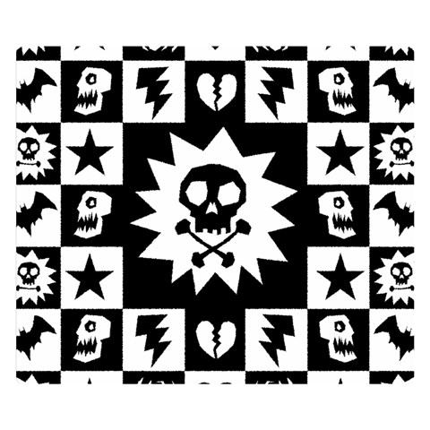 Gothic Punk Skull Double Sided Flano Blanket (Small) from ArtsNow.com 50 x40  Blanket Back