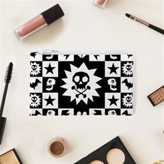 Gothic Punk Skull Cosmetic Bag (XS) from ArtsNow.com Front