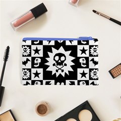 Gothic Punk Skull Cosmetic Bag (XS) from ArtsNow.com Back