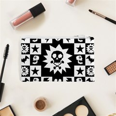 Gothic Punk Skull Cosmetic Bag (XS) from ArtsNow.com Back