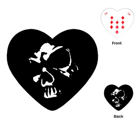 Gothic Skull Playing Cards Single Design (Heart) from ArtsNow.com Front