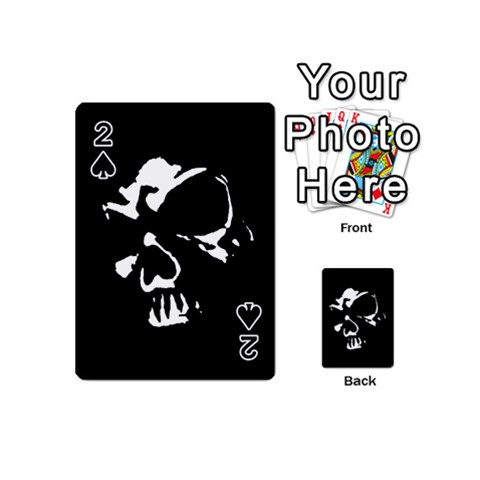 Gothic Skull Playing Cards 54 Designs (Mini) from ArtsNow.com Front - Spade2