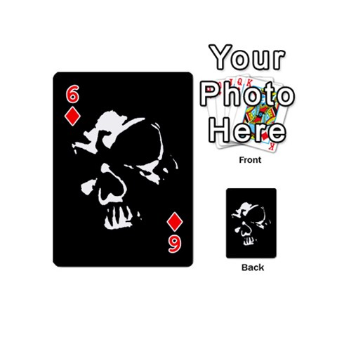 Gothic Skull Playing Cards 54 Designs (Mini) from ArtsNow.com Front - Diamond6