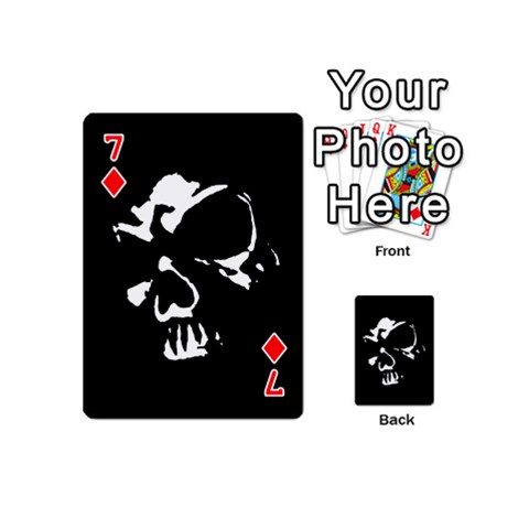 Gothic Skull Playing Cards 54 Designs (Mini) from ArtsNow.com Front - Diamond7