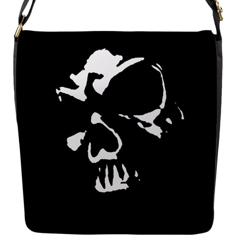 Gothic Skull Flap Closure Messenger Bag (S) from ArtsNow.com Front