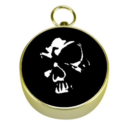 Gothic Skull Gold Compass from ArtsNow.com Front