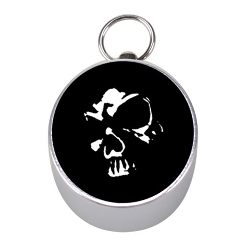 Gothic Skull Silver Compass (Mini) from ArtsNow.com Front