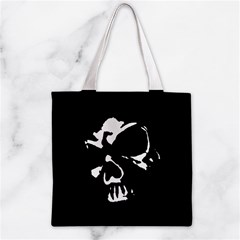 Gothic Skull Zipper Grocery Tote Bag from ArtsNow.com Front