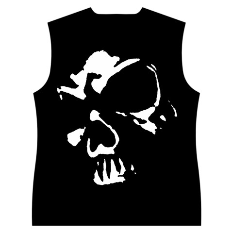 Gothic Skull Women s Button Up Vest from ArtsNow.com Back