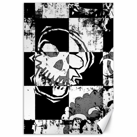 Grunge Skull Canvas 12  x 18  from ArtsNow.com 11.88 x17.36  Canvas - 1