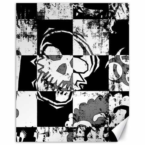 Grunge Skull Canvas 11  x 14  from ArtsNow.com 10.95 x13.48  Canvas - 1