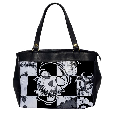 Grunge Skull Oversize Office Handbag from ArtsNow.com Front