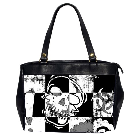 Grunge Skull Oversize Office Handbag (2 Sides) from ArtsNow.com Front