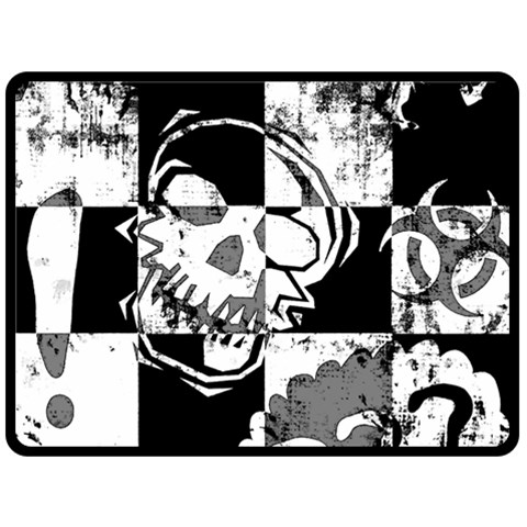 Grunge Skull Fleece Blanket (Large) from ArtsNow.com 80 x60  Blanket Front