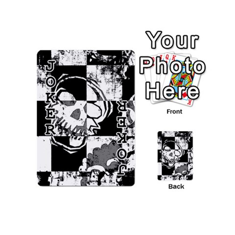 Grunge Skull Playing Cards 54 Designs (Mini) from ArtsNow.com Front - Joker1