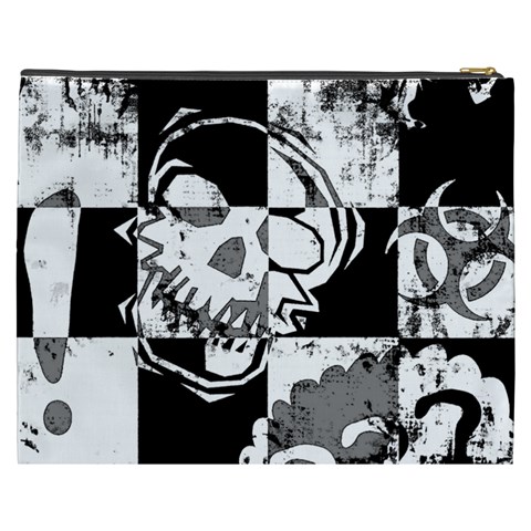 Grunge Skull Cosmetic Bag (XXXL) from ArtsNow.com Back