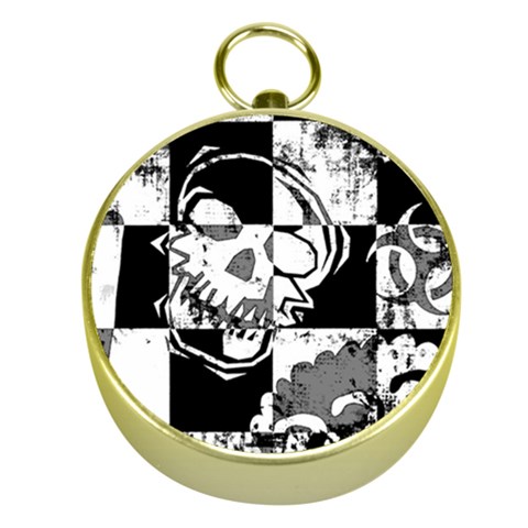 Grunge Skull Gold Compass from ArtsNow.com Front