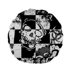 Grunge Skull Standard 15  Premium Flano Round Cushion  from ArtsNow.com Front