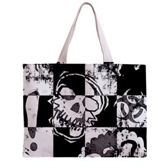 Grunge Skull Zipper Mini Tote Bag from ArtsNow.com Front