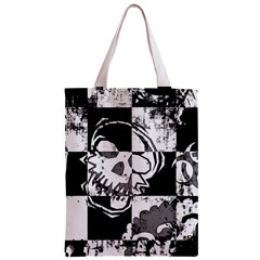 Grunge Skull Zipper Classic Tote Bag from ArtsNow.com Front