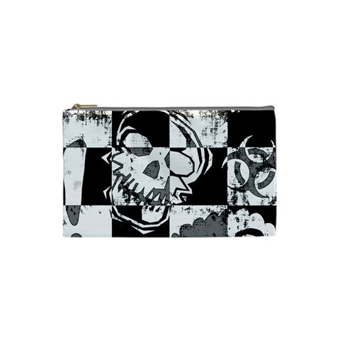 Grunge Skull Cosmetic Bag (XS) from ArtsNow.com Front