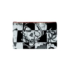 Grunge Skull Cosmetic Bag (XS) from ArtsNow.com Front