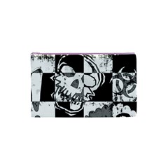 Grunge Skull Cosmetic Bag (XS) from ArtsNow.com Front