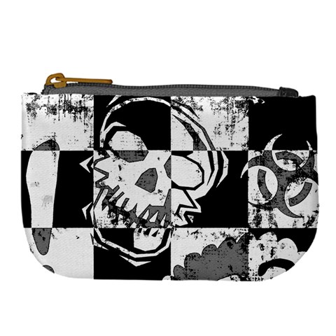 Grunge Skull Large Coin Purse from ArtsNow.com Front