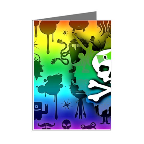 Kawaii Rainbow Skull Mini Greeting Cards (Pkg of 8) from ArtsNow.com Right