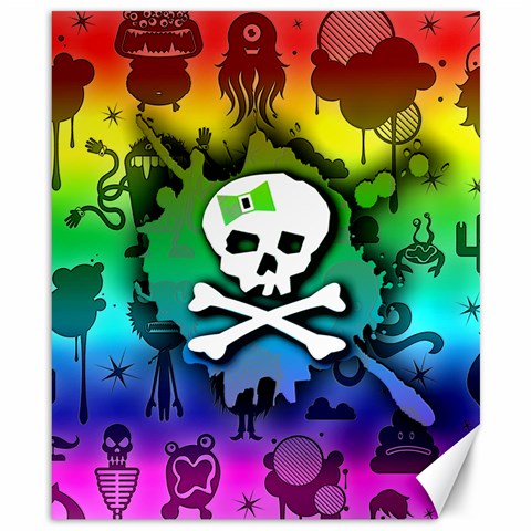 Kawaii Rainbow Skull Canvas 8  x 10  from ArtsNow.com 8.15 x9.66  Canvas - 1