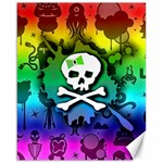 Kawaii Rainbow Skull Canvas 16  x 20 