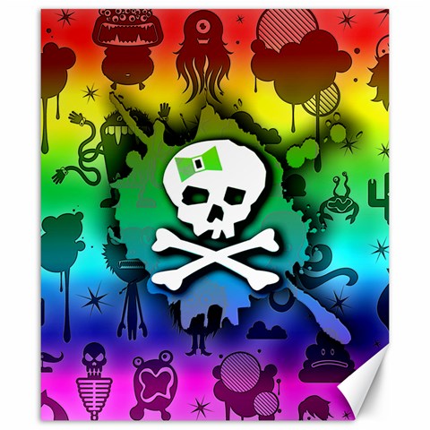 Kawaii Rainbow Skull Canvas 20  x 24  from ArtsNow.com 19.57 x23.15  Canvas - 1