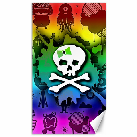 Kawaii Rainbow Skull Canvas 40  x 72  from ArtsNow.com 39.28 x69.23  Canvas - 1