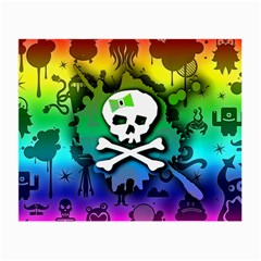 Kawaii Rainbow Skull Small Glasses Cloth (2 Sides) from ArtsNow.com Front