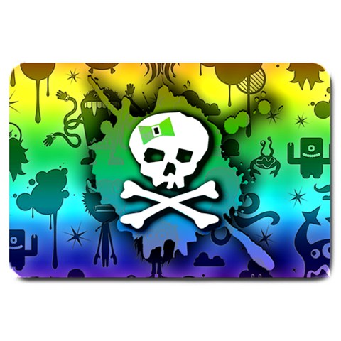 Kawaii Rainbow Skull Large Doormat from ArtsNow.com 30 x20  Door Mat