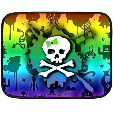 Kawaii Rainbow Skull Fleece Blanket (Mini) from ArtsNow.com 35 x27  Blanket