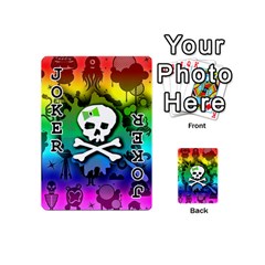 Kawaii Rainbow Skull Playing Cards 54 Designs (Mini) from ArtsNow.com Front - Joker1