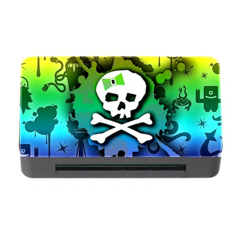 Kawaii Rainbow Skull Memory Card Reader with CF from ArtsNow.com Front