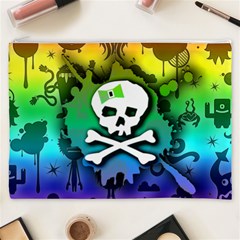 Kawaii Rainbow Skull Cosmetic Bag (XXXL) from ArtsNow.com Front