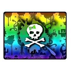 Kawaii Rainbow Skull Double Sided Fleece Blanket (Small) from ArtsNow.com 45 x34  Blanket Front