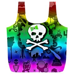 Kawaii Rainbow Skull Full Print Recycle Bag (XL) from ArtsNow.com Front