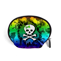 Kawaii Rainbow Skull Accessory Pouch (Small) from ArtsNow.com Front