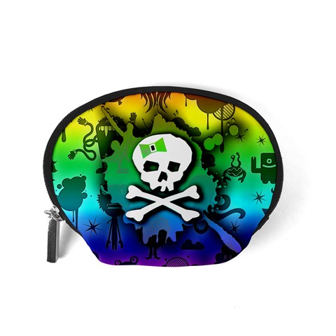 Kawaii Rainbow Skull Accessory Pouch (Small) from ArtsNow.com Back