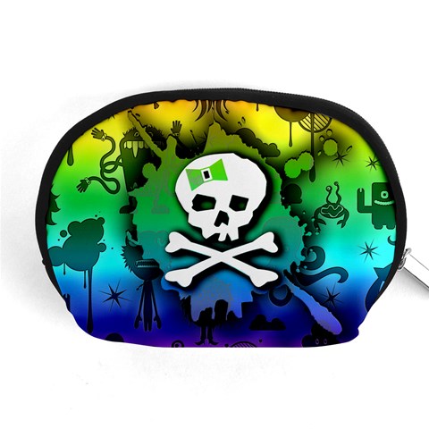 Kawaii Rainbow Skull Accessory Pouch (Medium) from ArtsNow.com Front