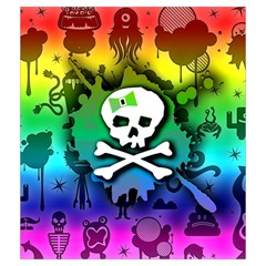 Kawaii Rainbow Skull Drawstring Pouch (Medium) from ArtsNow.com Front