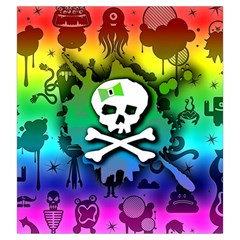 Kawaii Rainbow Skull Drawstring Pouch (Large) from ArtsNow.com Back