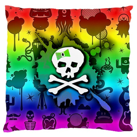 Kawaii Rainbow Skull Standard Flano Cushion Case (One Side) from ArtsNow.com Front