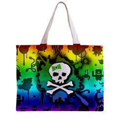 Kawaii Rainbow Skull Zipper Mini Tote Bag from ArtsNow.com Front