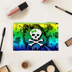 Kawaii Rainbow Skull Cosmetic Bag (XS) from ArtsNow.com Back