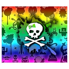 Kawaii Rainbow Skull Zipper Large Tote Bag from ArtsNow.com Front